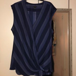 Ann Taylor Faux Wrap Top XL